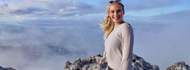 Audley specialist Lottie on Table Mountain in Cape Town, South Africa