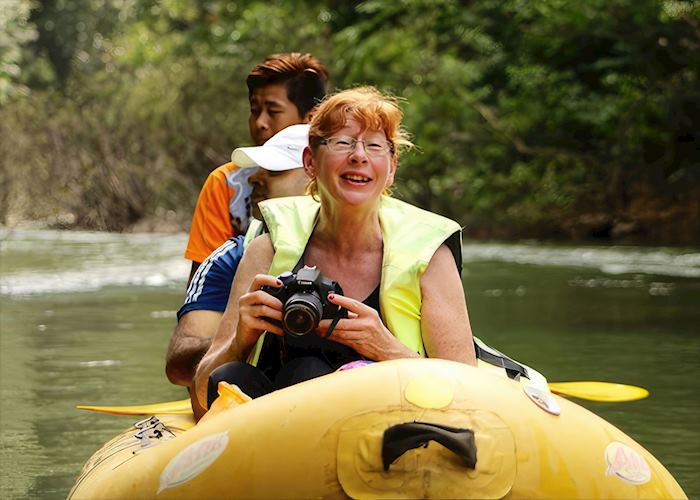 Berna on a sightseeing boat trip in Thailand