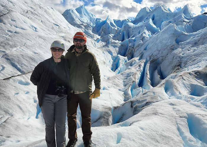 Drew and Nate on Perito Moreno Glacier, Argentina