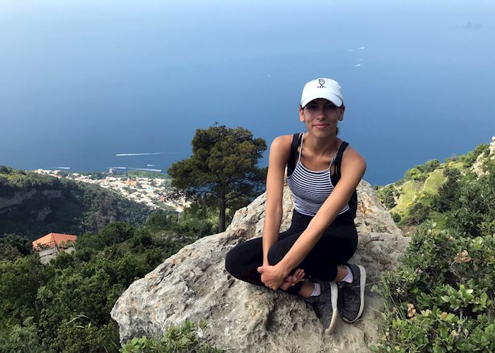 Carly on the 'Path of the Gods' along the Amalfi Coast, Italy