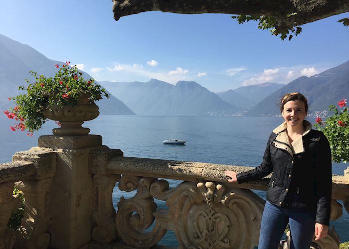 Ruth at Villa del Balbianello on Lake Como, Italy