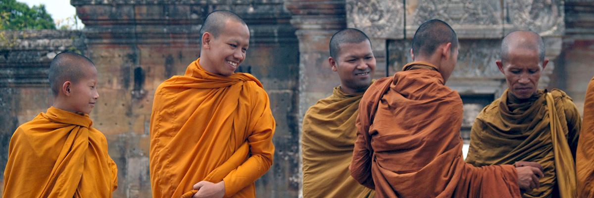 Buddhist monks, Preah Vihear Temple, Cambodia Buddhist monks, Preah Vihear Temple, Cambodia