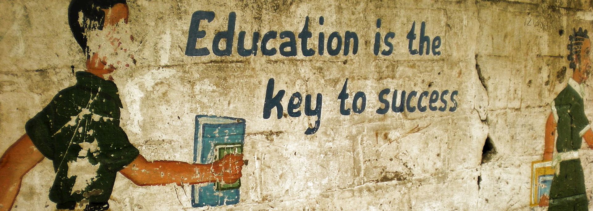 A mural in Africa highlighting the importance of education