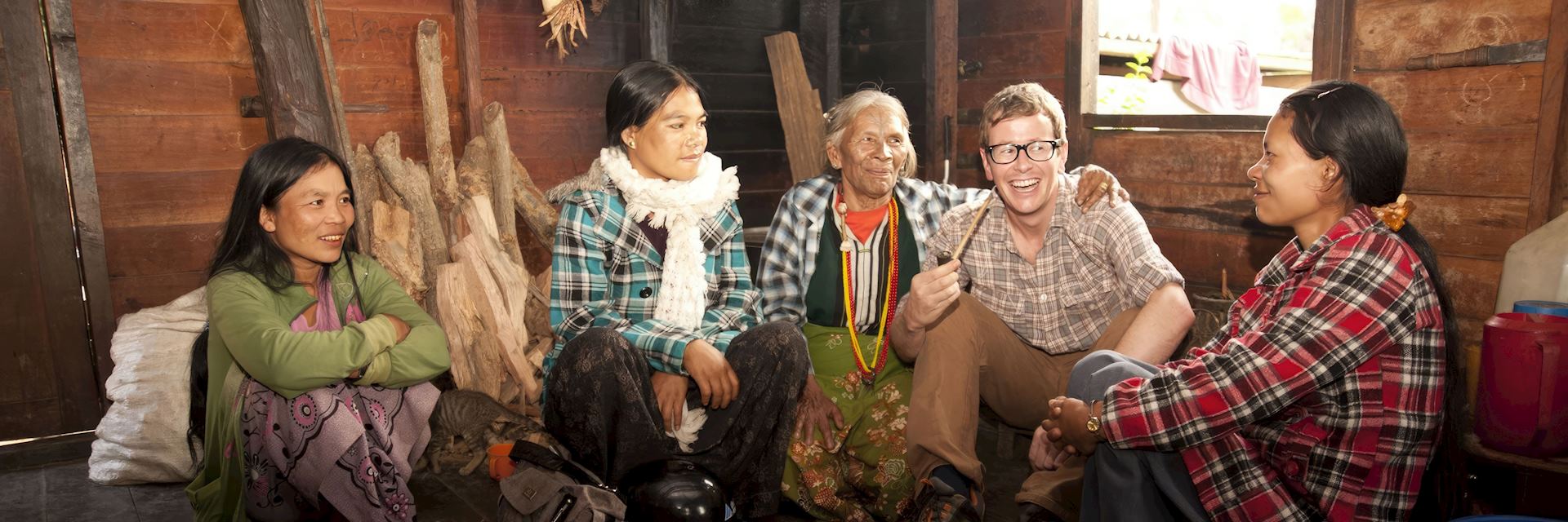 Audley specialist Mark with the Muun tribe, Kanpetlet, Myanmar