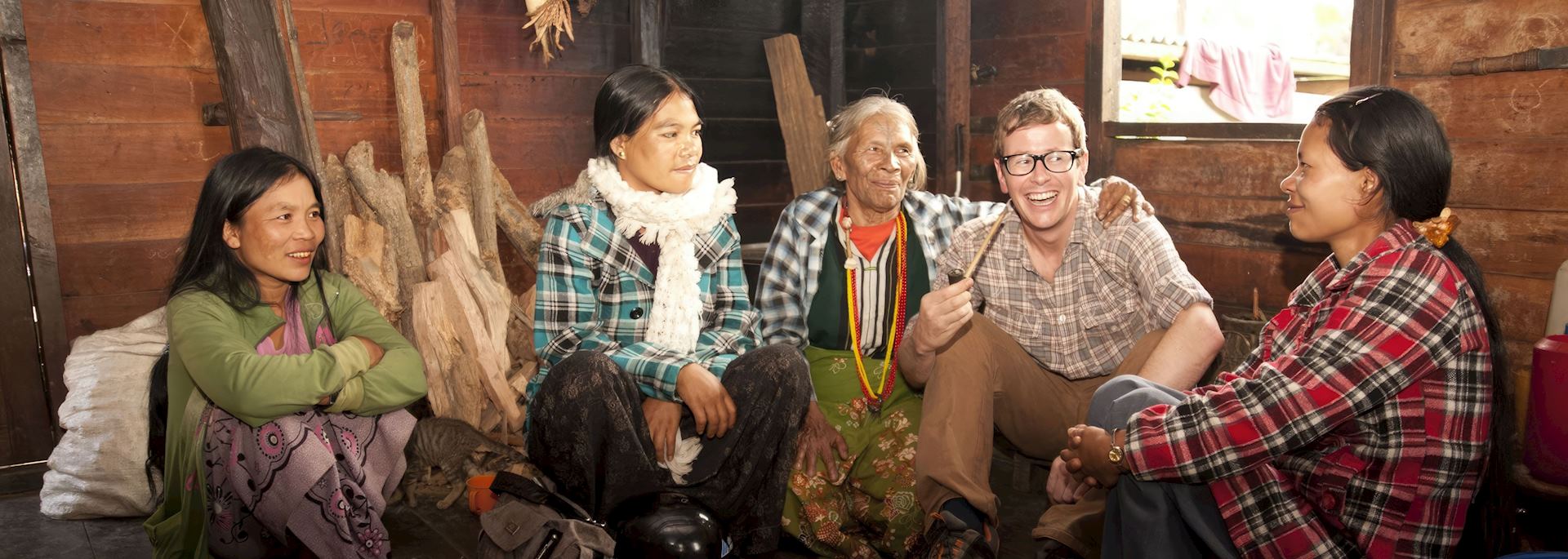 Audley specialist Mark with the Muun tribe, Kanpetlet, Myanmar