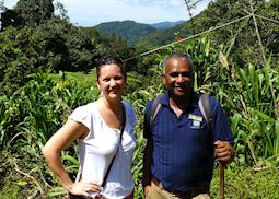 Nicki H with guide, Cameron Highlands, Malaysia