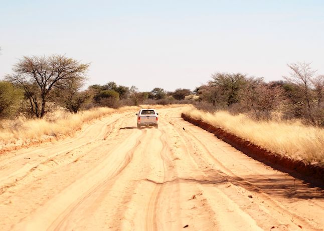Sand road in Botswana Sand road in Botswana