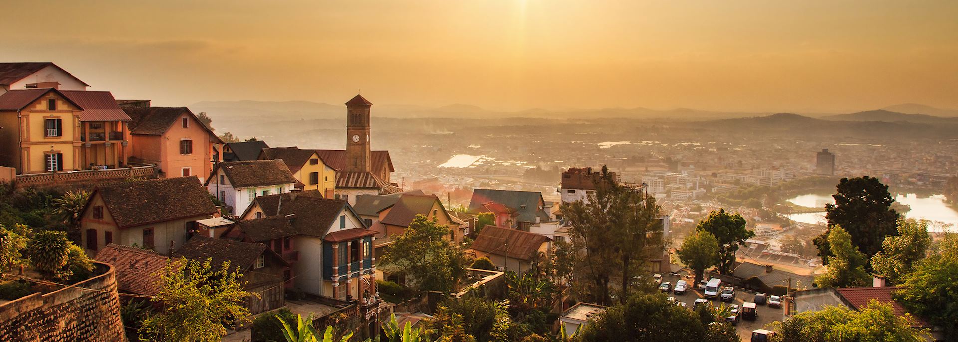 Antananarivo skyline at sunset