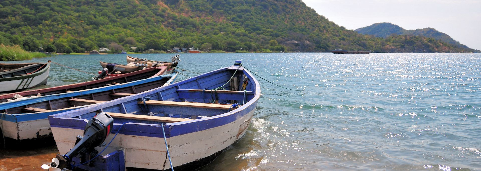 Boats on Lake Malawi