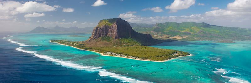 Le Morne Brabant Mountain in the far southwest of Mauritius