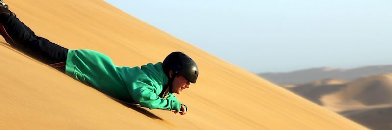 Sandboarding can be enjoyed by the whole family