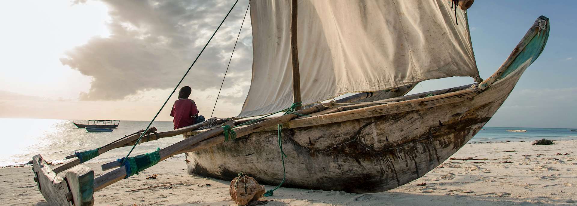 Traditional dhow in Zanzibar