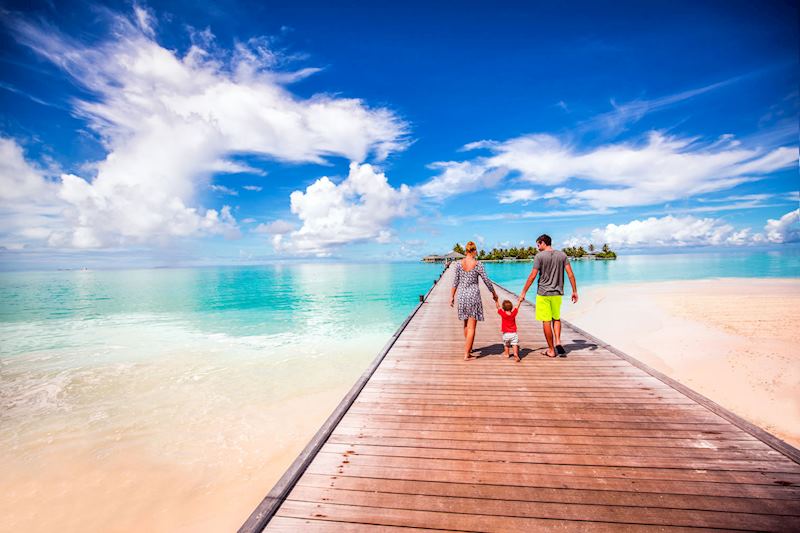 Family in the Maldives