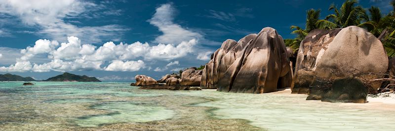 A secluded cove on La Digue
