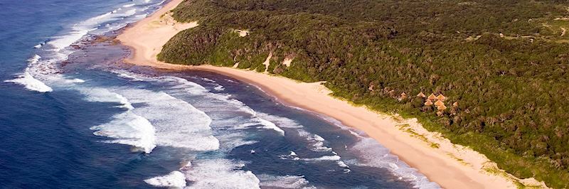 Aerial view of Thonga Beach Lodge