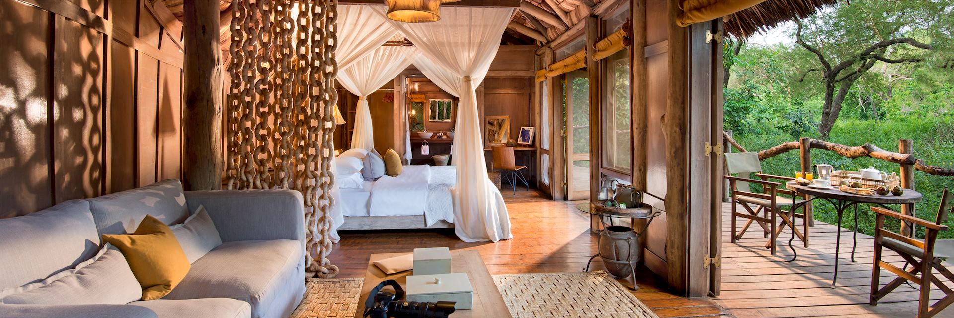 Suite bedroom, Lake Manyara Tree Lodge
