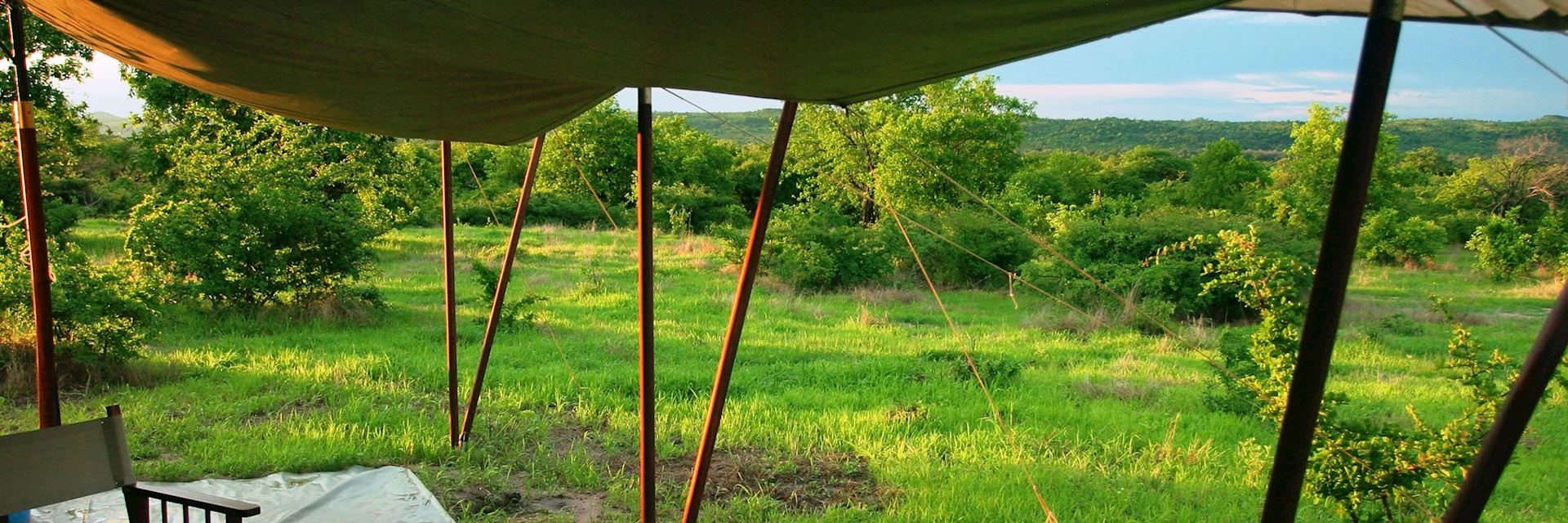 The tented camp of Kwihala in Ruaha National Park