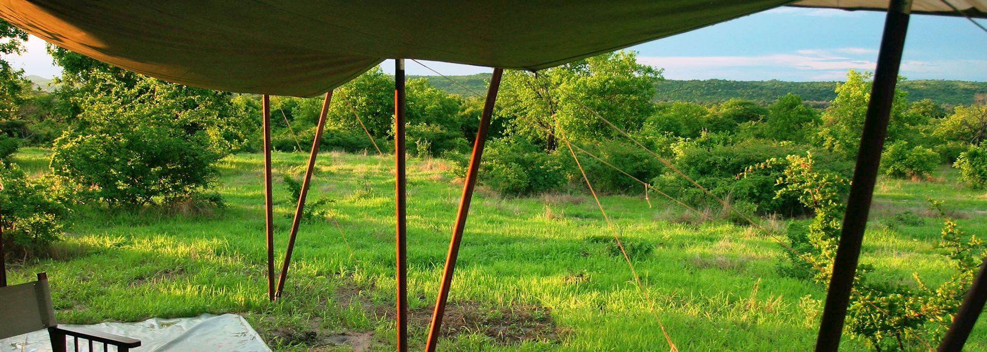 The tented camp of Kwihala in Ruaha National Park