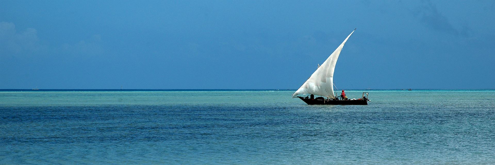 Dhow boat sailing on the Indian Ocean