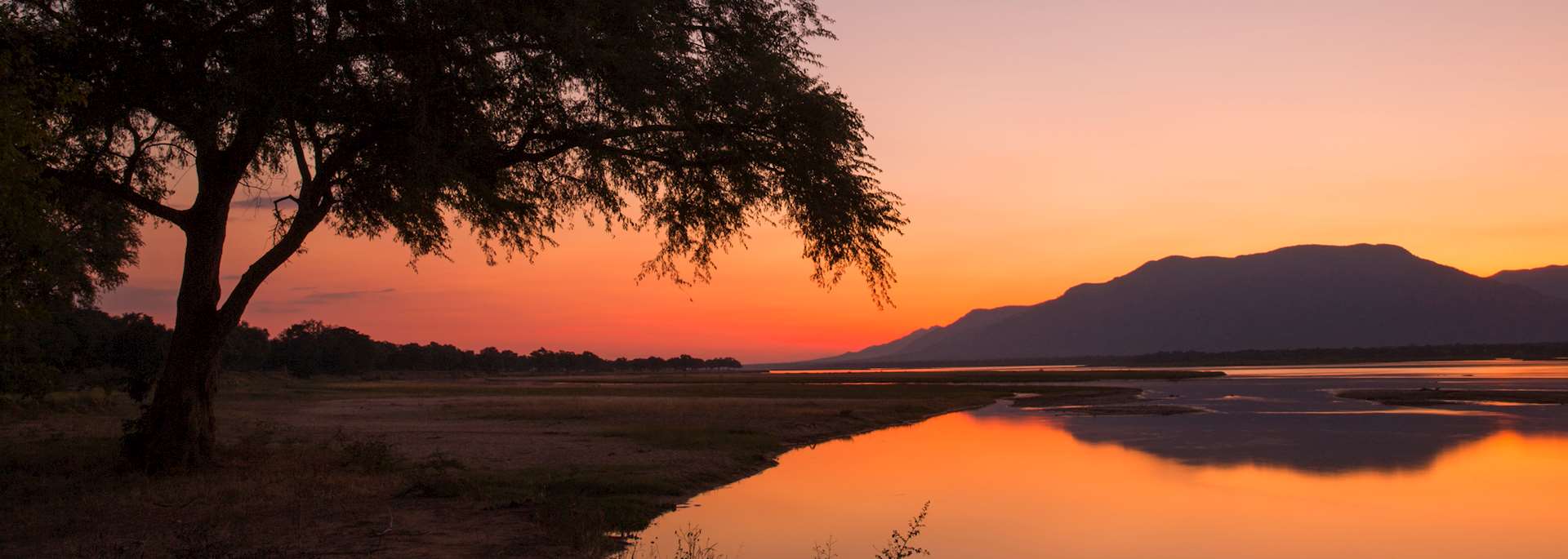 Sunset over the Zambezi River