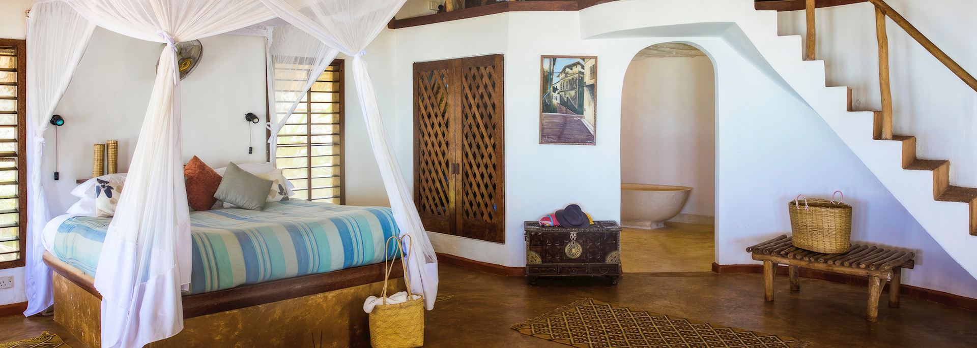 Guest room at Matemwe Lodge