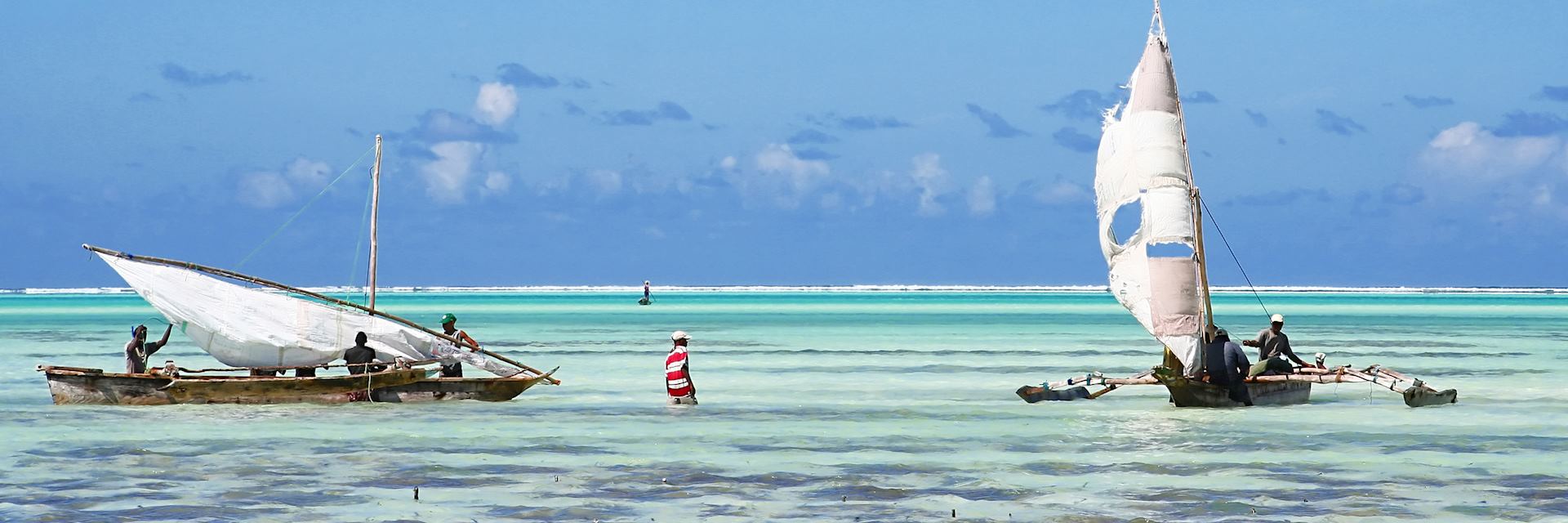 Fishing dhows in Zanzibar