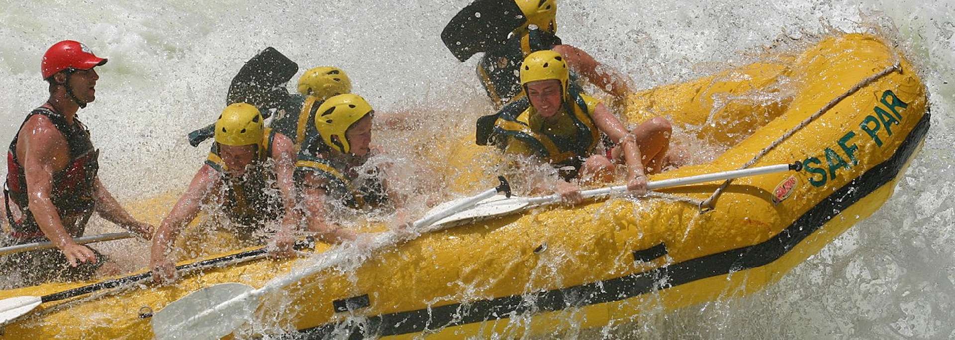 White-water rafting on the Zambezi River