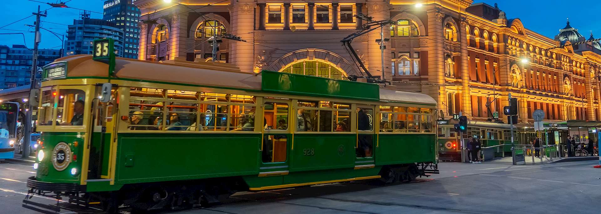 Melbourne at night