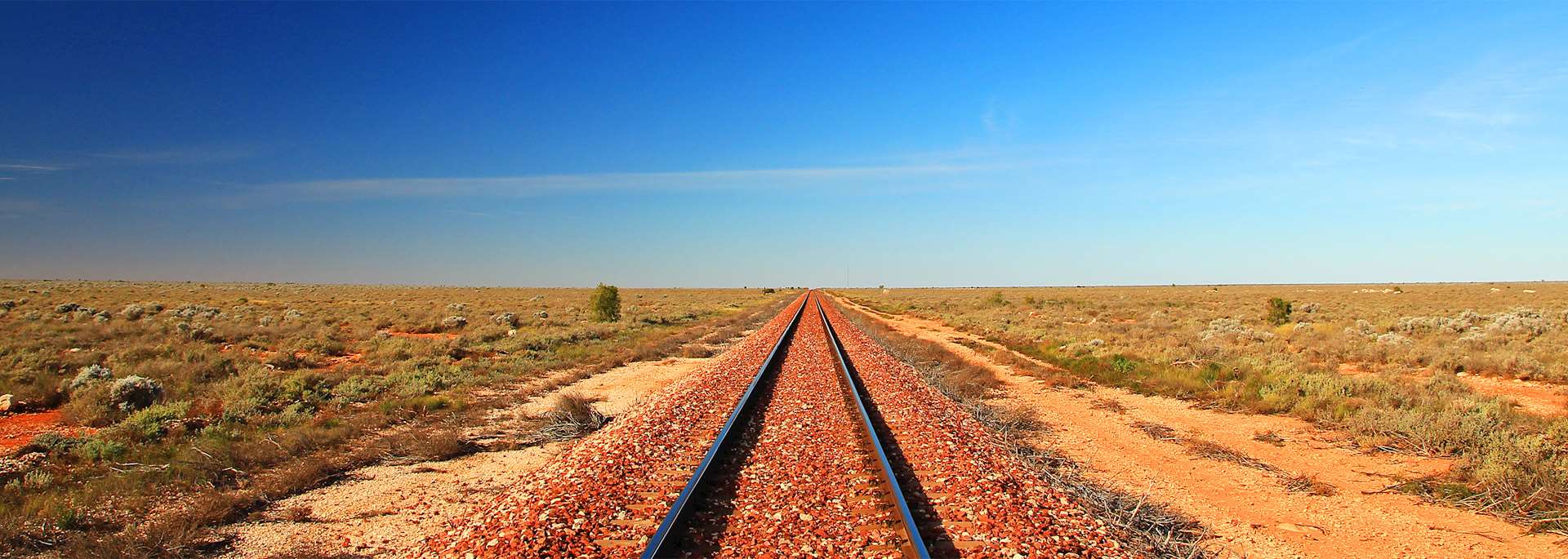 Train line in the Australian Outback
