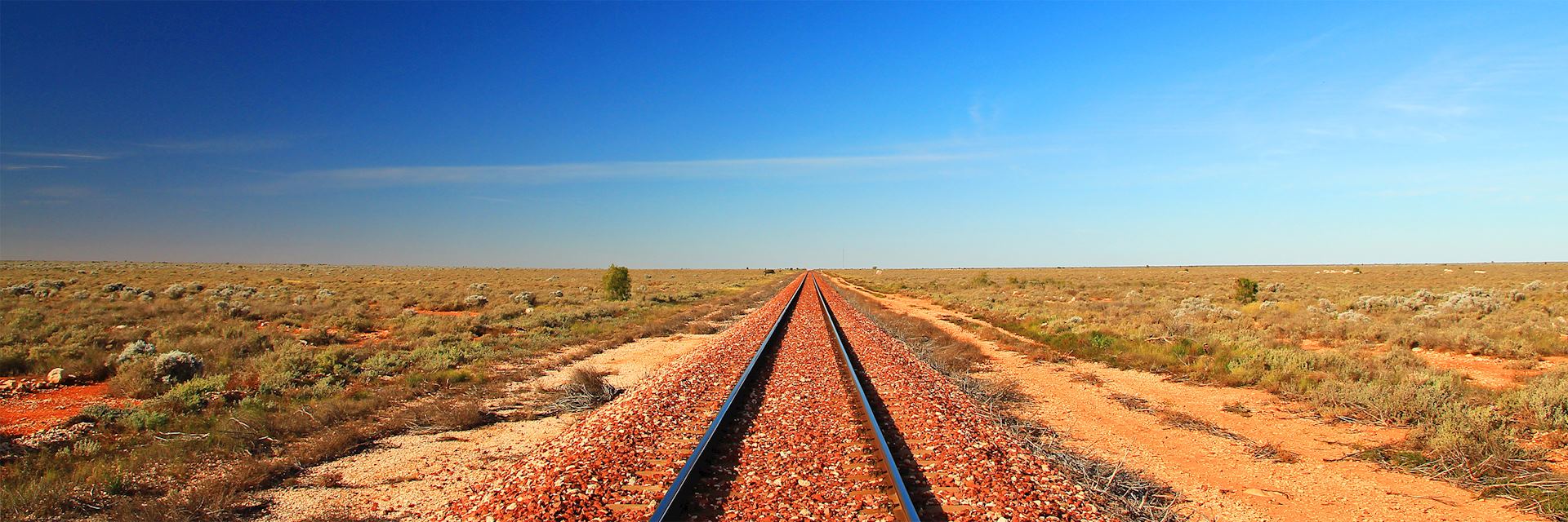 Train line in the Australian Outback