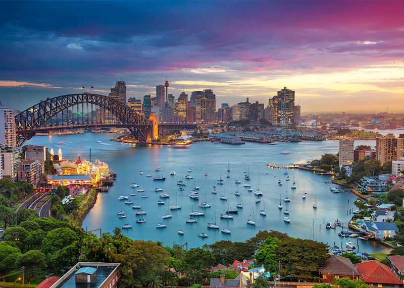 Sunset over Sydney Harbour