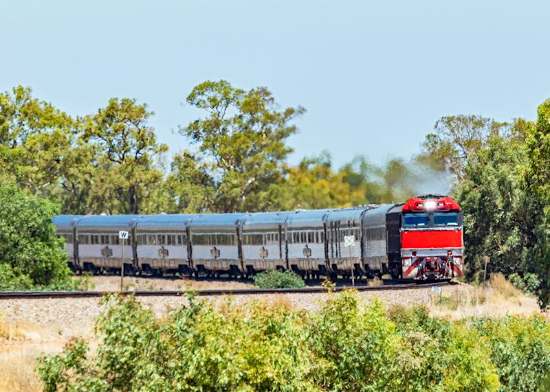 The Ghan in the Outback