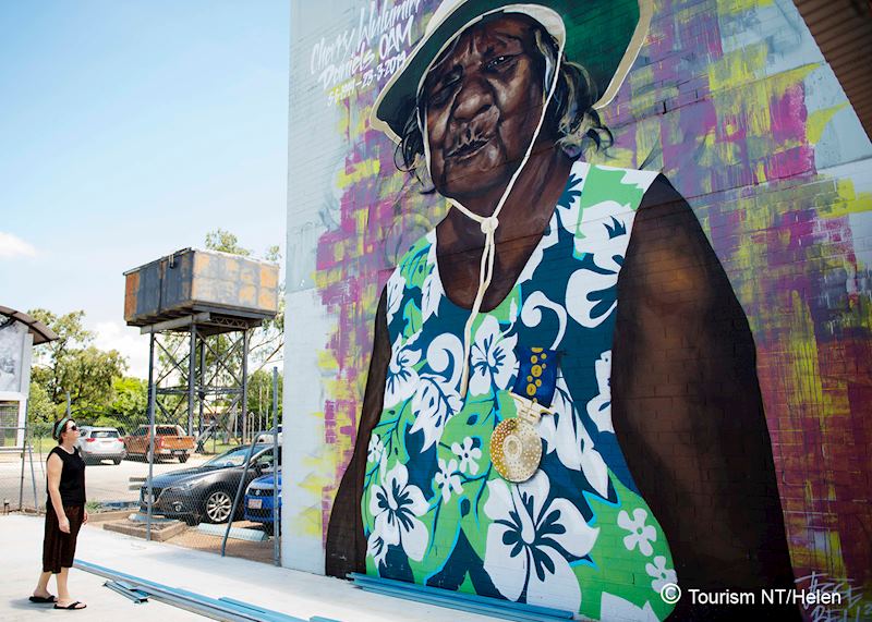 Indigenous Aboriginal street art in Katherine