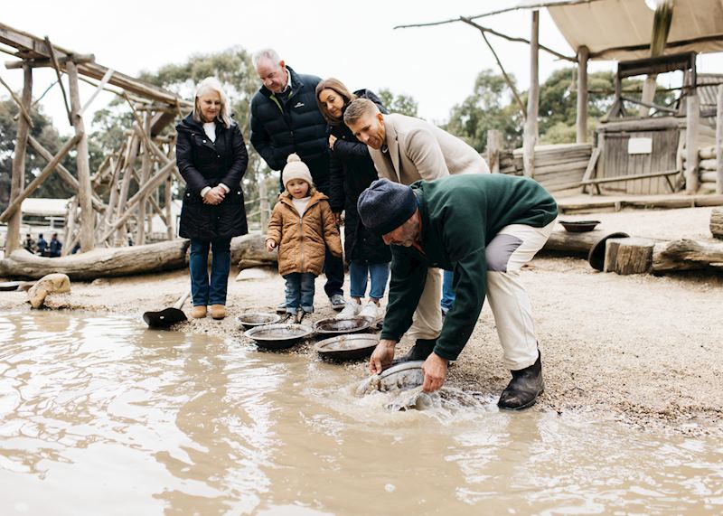 Gold panning experience at Sovereign Hill, Ballarat