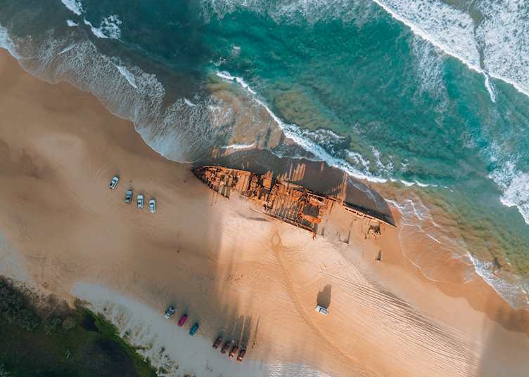 Maheno shipwreck on Seventy Five Mile Beach, Fraser Island