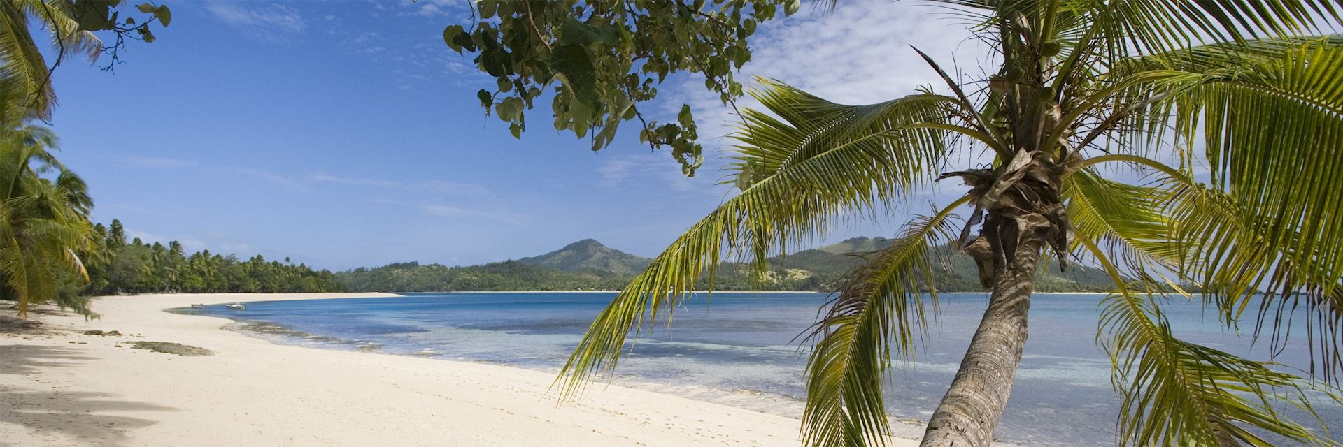Deserted beach on Fiji