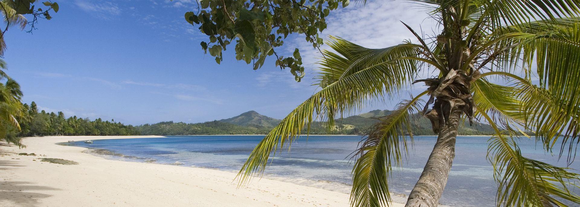 Deserted beach on Fiji