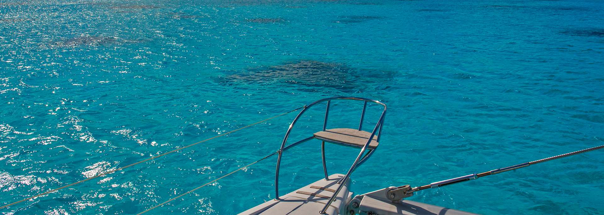 Catamaran cruising in Bora Bora