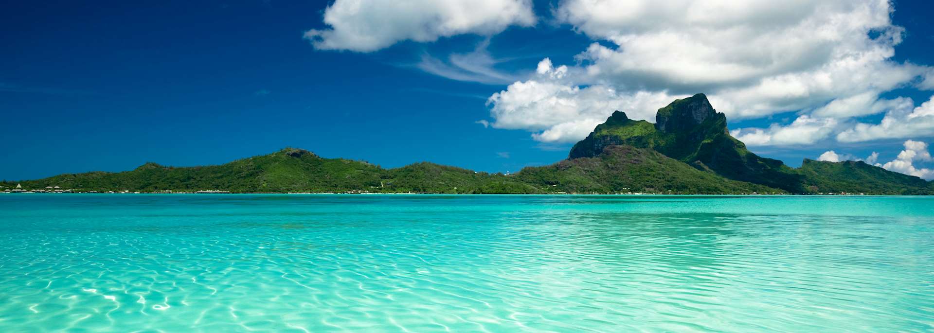 Clear waters off Bora Bora