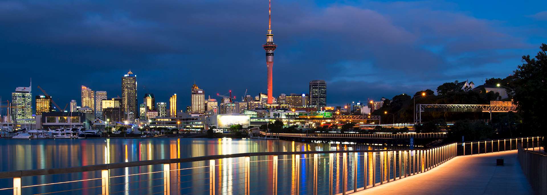 Auckland skyline at night
