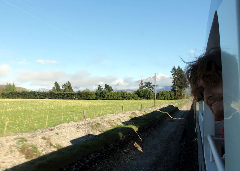 Joe on the TranzAlpine