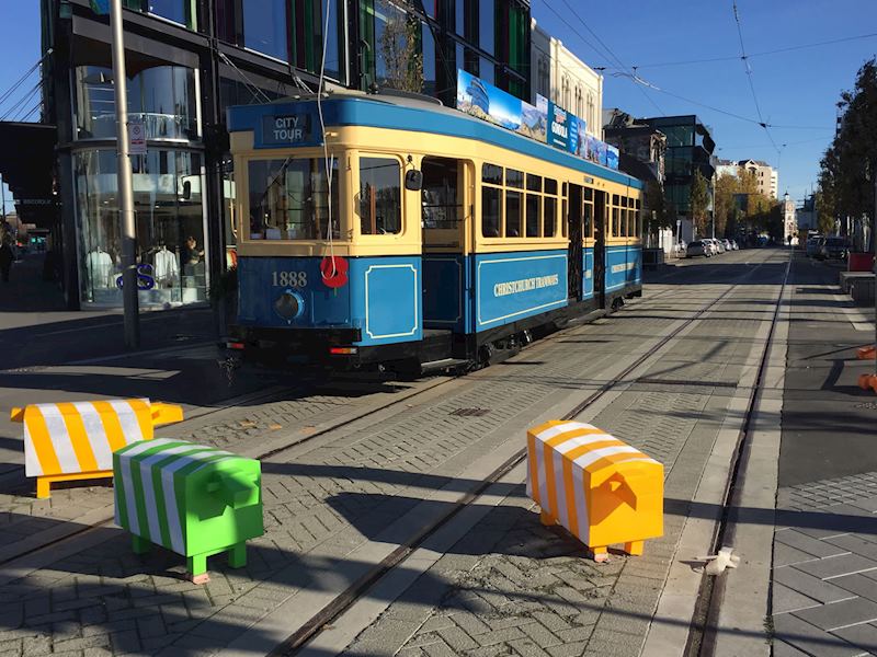 Tram sheep stop, Christchurch