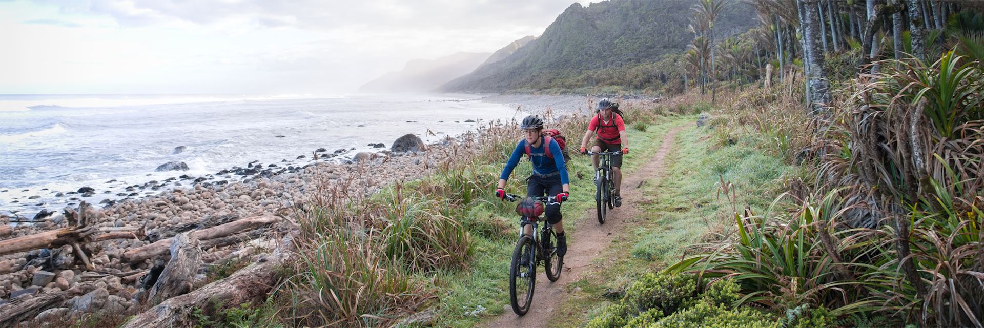 Cycling on the Heaphy Track in New Zealand