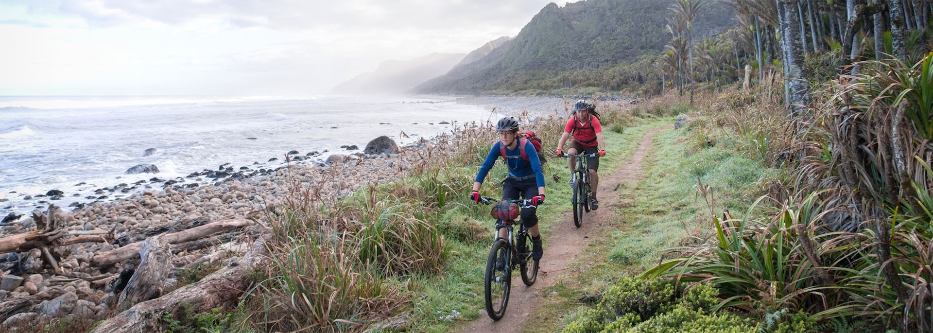 Cycling on the Heaphy Track in New Zealand