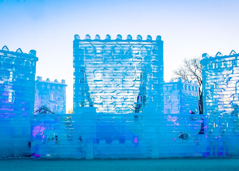 Ice sculpture in Québec City