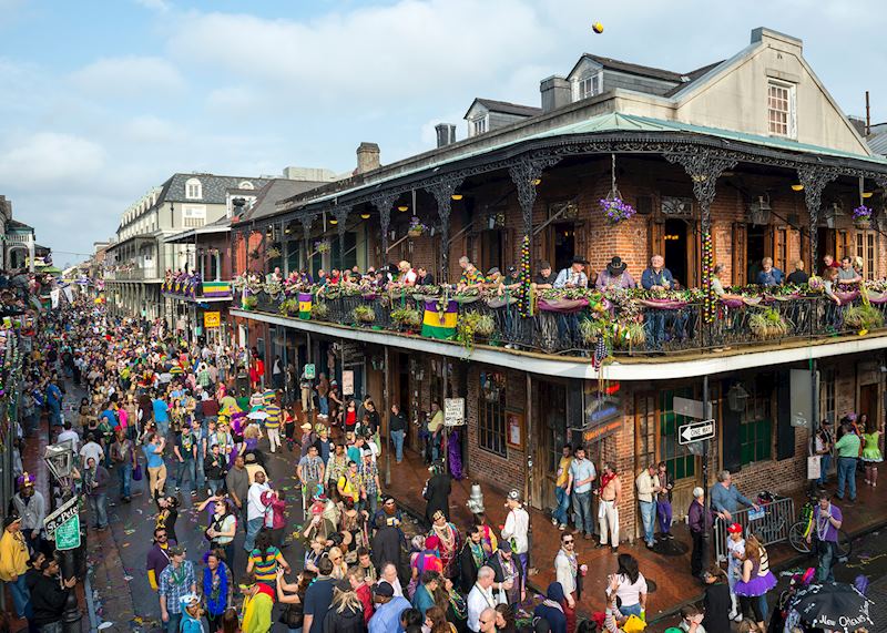 Mardi Gras in the French Quarter of New Orleans