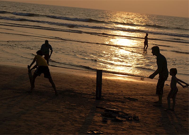 Cricket on the beach in Goa