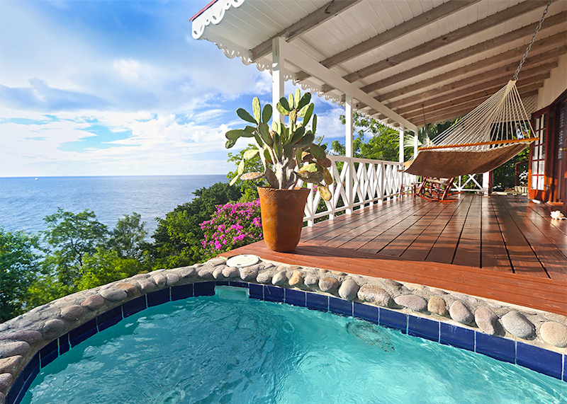 Ti Kaye plunge pool, St Lucia
