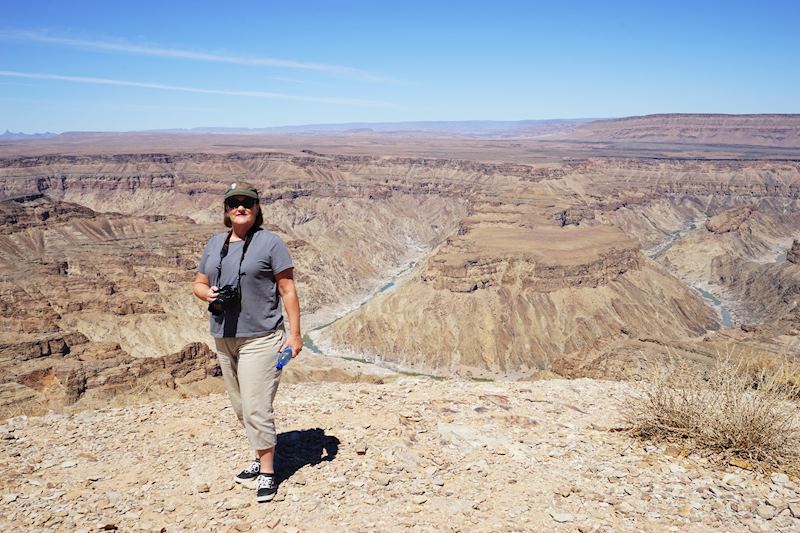 Rebecca at the Fish River Canyon