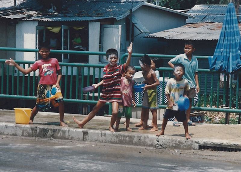 Water fight, Songkran Festival, Thailand